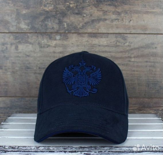 Бейсболка синяя с гербом