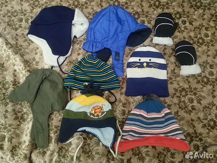Детские шапки осень/зима пакетом