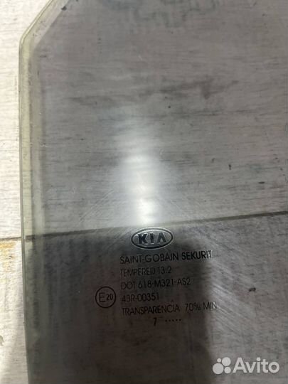 Боковое стекло заднее правое Kia Ceed 1
