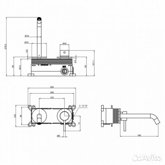 Смеситель для раковины aquame Siena AQM6215GM