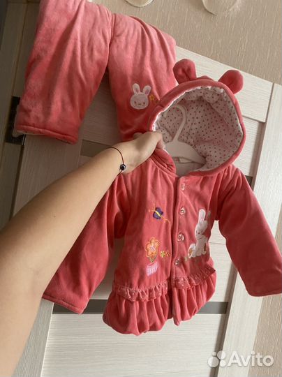 Теплый костюм для девочки