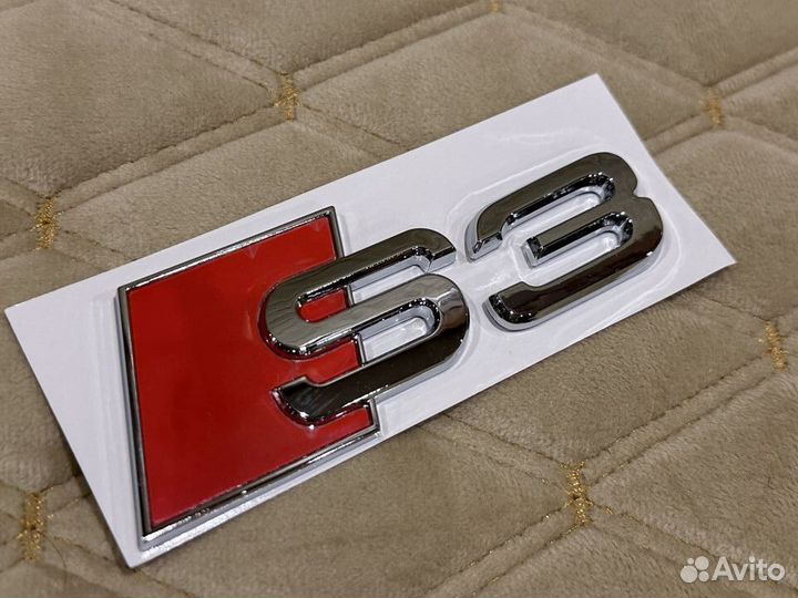 Надпись шильдик S3 Ауди Хром