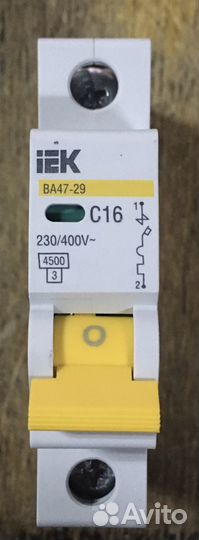 Выключатель автоматический 1Р 16А иэк