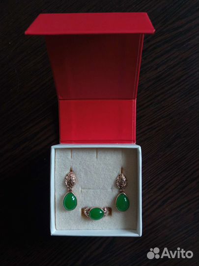 Набор серьги и кольцо