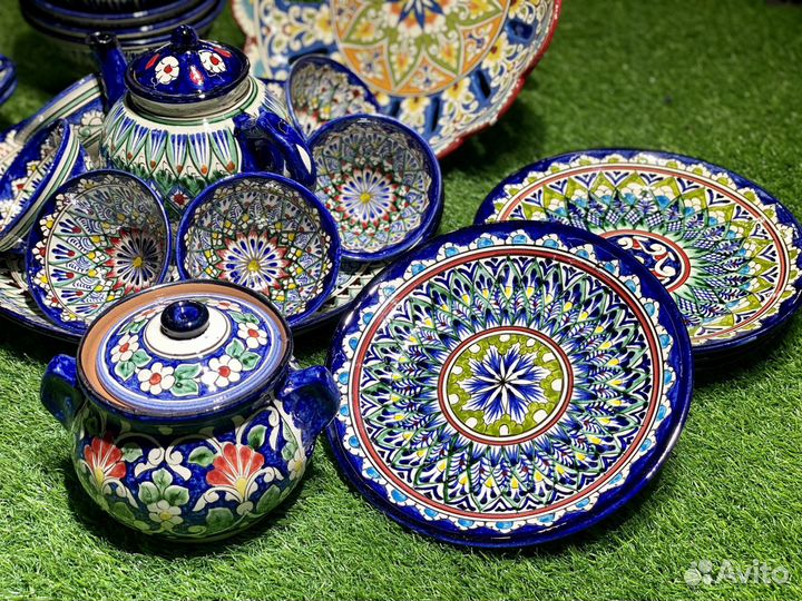 Набор посуды Синий Риштан