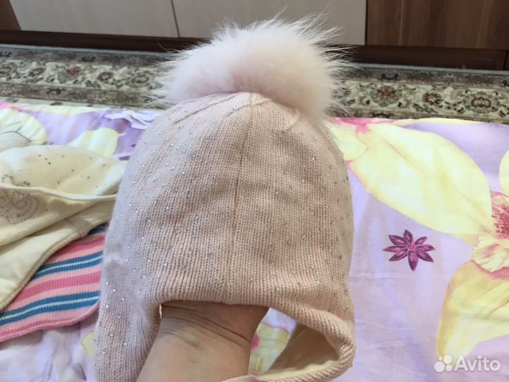 Шапка зимняя для девочки 54 56