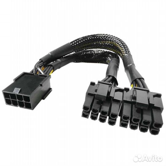 Разветвитель с 8pin (pcie) на 2*6+2pin (pcie)