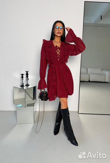 Шифоновое платье YSL