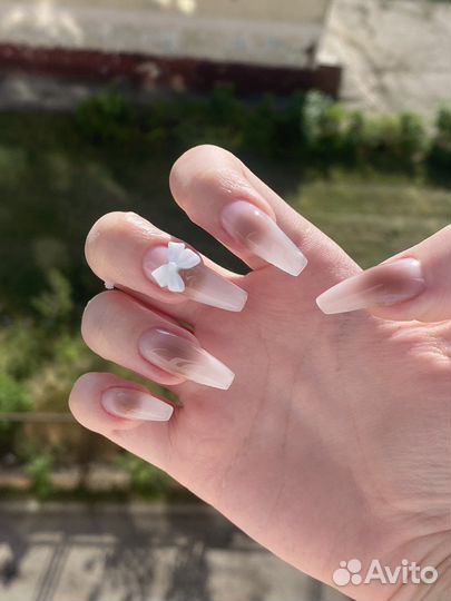 Наращивание ногтей, маникюр на дому