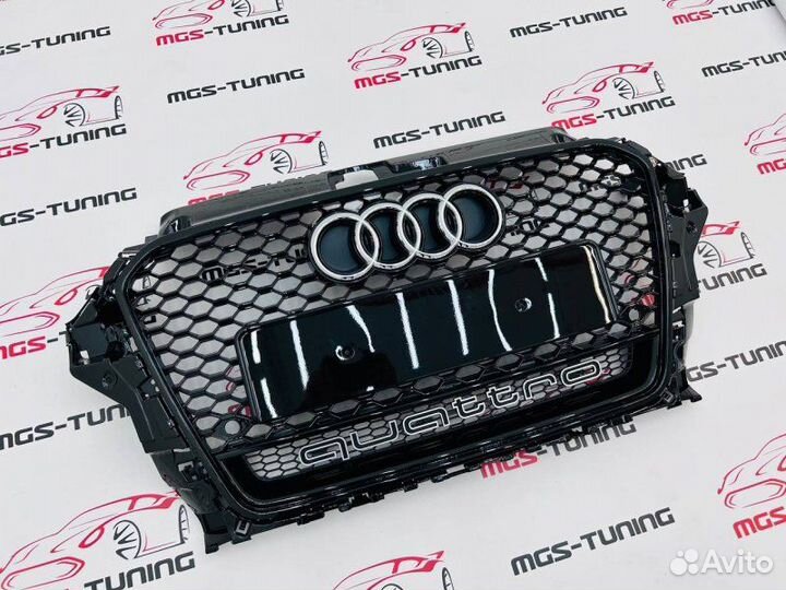 Решетка на Audi A3 в стиле RS3 12-16гг. дизайн 3