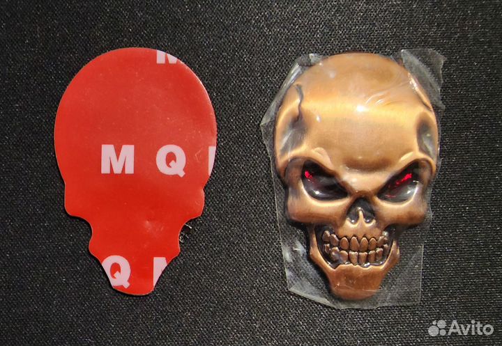 3D металлическая наклейка Череп. Лот 6 шт