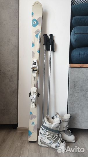 Горные лыжи с ботинками размер 39-40