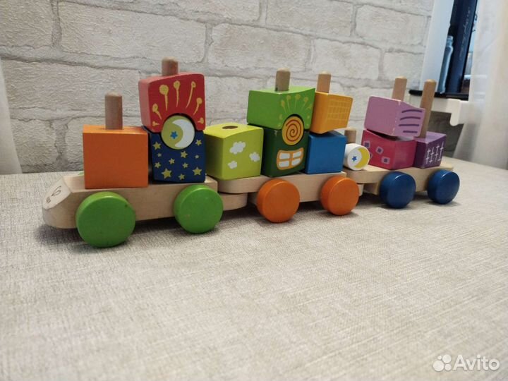 Конструктор деревянный Паровоз