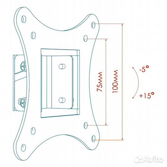 Кронштейн для телевизора наклонный id 6843