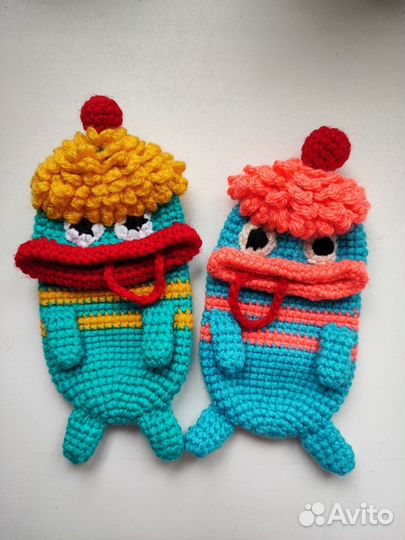 Вязаная Ключница ручной работы - монстрик