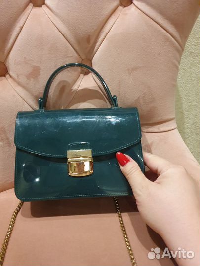 Сумка силиковановая. Темно- зелёная