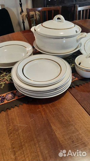 Сервиз столовый зик золотая лента