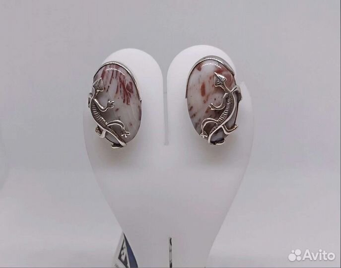Серебряные серьги и кольца