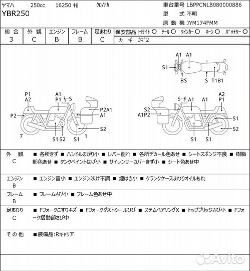 Yamaha YBR250 043119