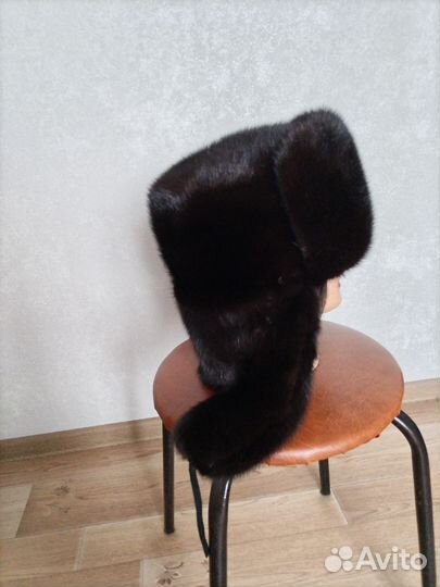 Норковая шапка мужская ушанка