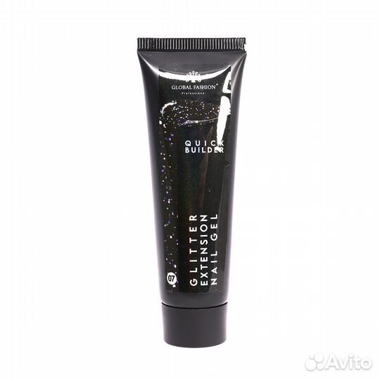 Цветной полигель с глиттером 07, Global Fashion, 3