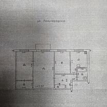 3-к. квартира, 54,4 м², 2/4 эт.