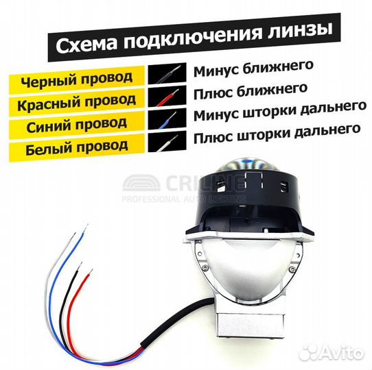 Светодиодные линзы Aozoom Bi-Led A3 MAX Eneg