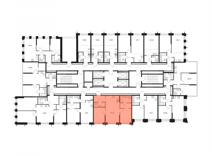 2-к. квартира, 62 м², 15/32 эт.