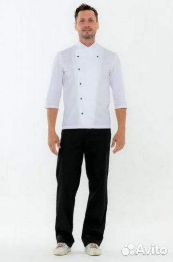 Китель поварской мужской черный