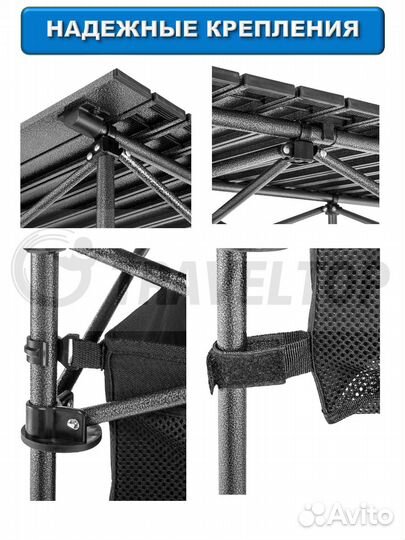 Стол туристический, реечный, складной 70x70