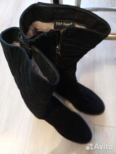 Сапоги женские зимние замшевые натуральные 39р-р