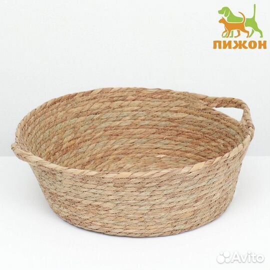 Экологичный лежак для животных (хлопок+рогоз), 40