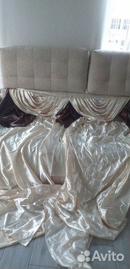 Шторы с ламбрикеном бу