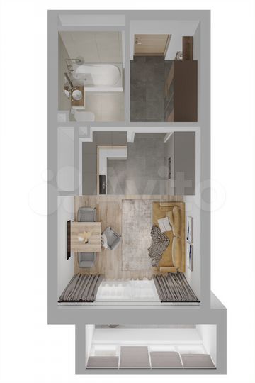 Квартира-студия, 24,1 м², 9/25 эт.