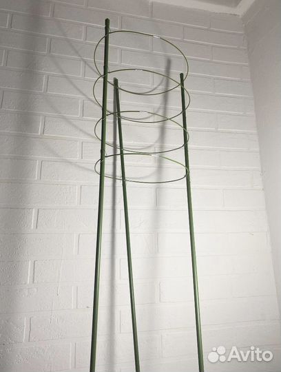 Держатель опора для цветков 120 см 4 кольца