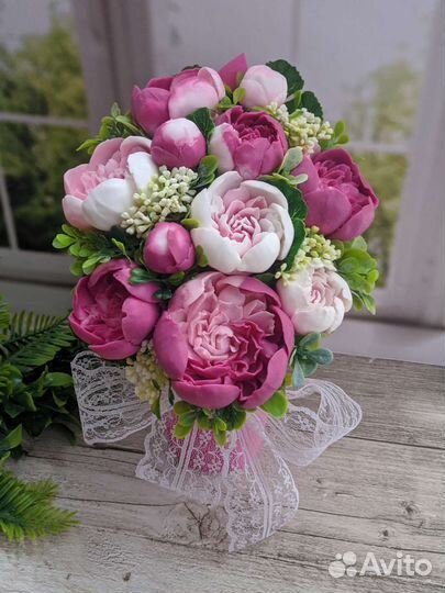 Композиция букет из мыла