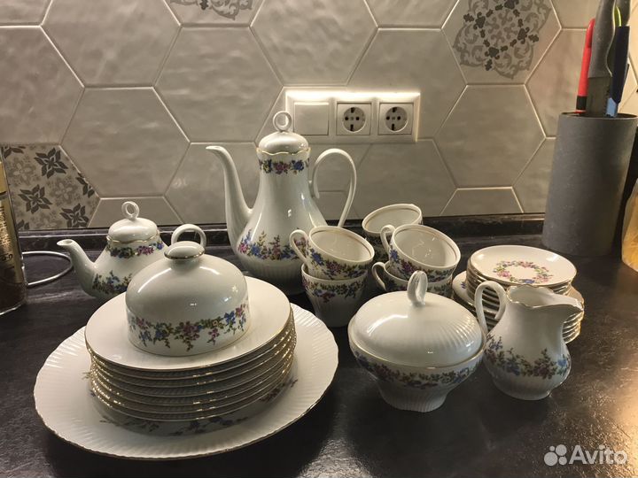 Немецкий кофейный сервиз Jlmenau