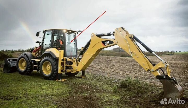Стекло заднее для погрузчика Caterpillar 444