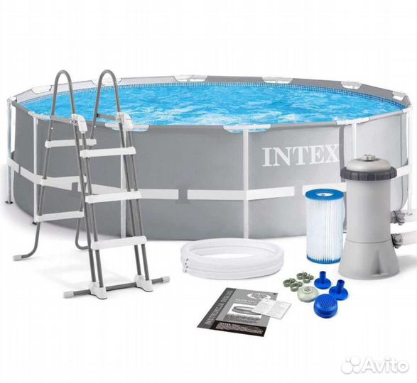 Каркасный бассейн 366 на 100 + Лестница