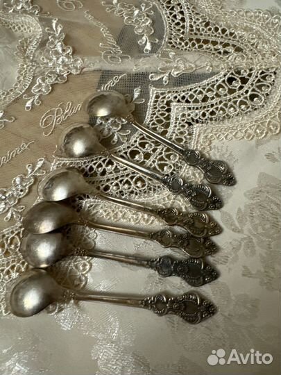 Кофейные ложки СССР,набор(6 шт.)мельхиор