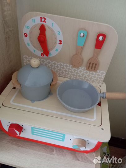 Детская деревянная плита/барбекю/кухня