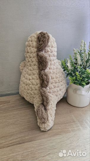 Игрушка динозавр вязанный