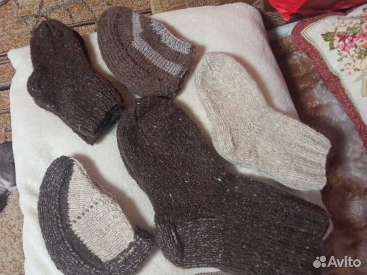 Носки, следки шерстяные
