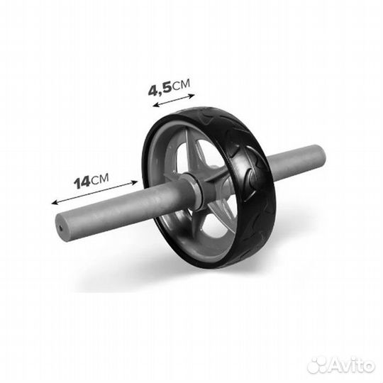 Ролик гимнастический колесо пресса пластик резина