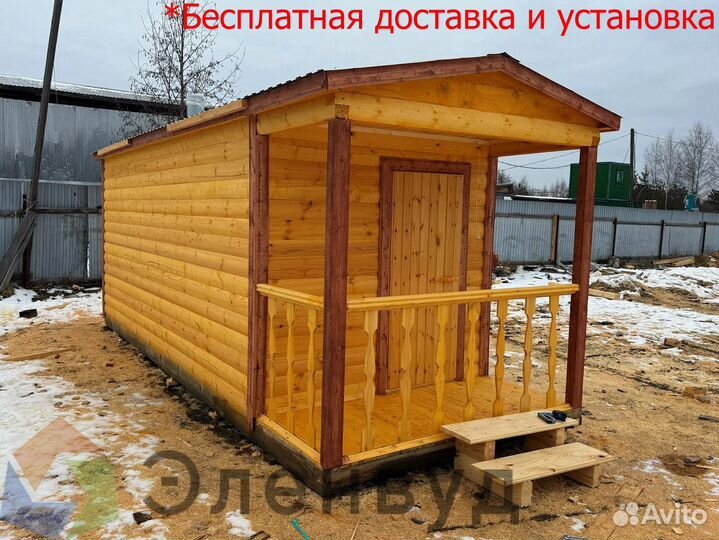 Баня 6х2.3 с доставкой в наличии