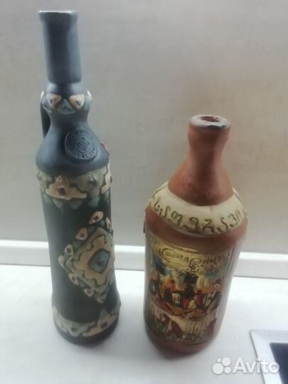 Глиняный бутыль из Грузии 1 литр