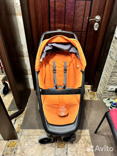 Коляска greentom classic black/orange