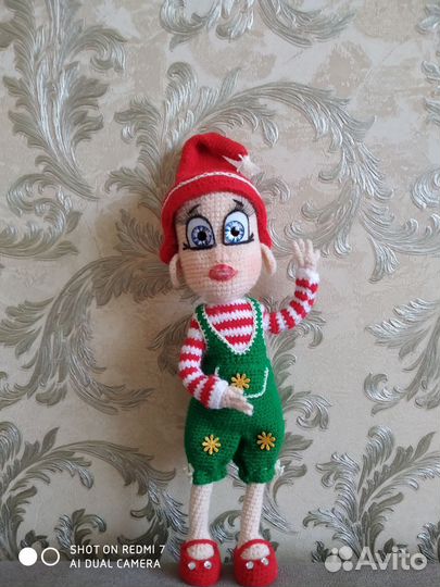 Вязанные игрушки куклы, белочки, енот, зайчик
