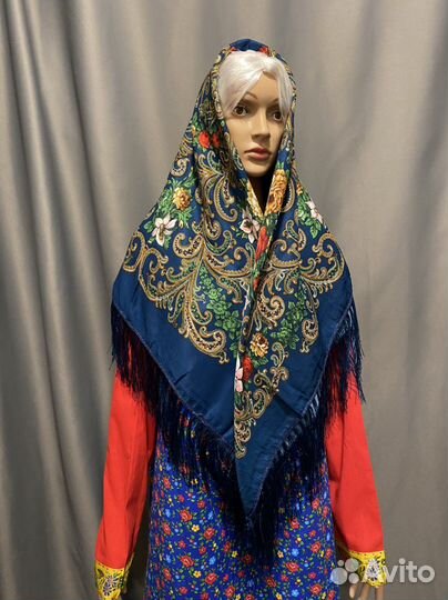 Русский народный платок 100х100