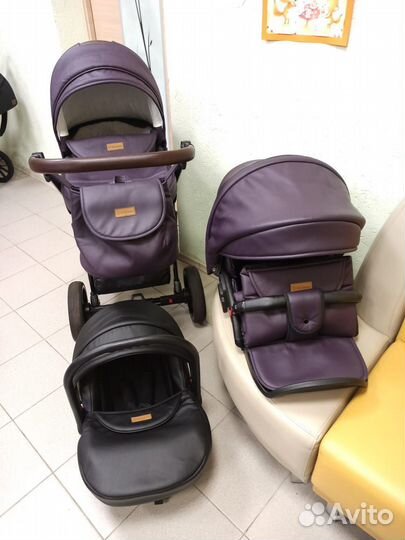 Стильная коляска Verdi Mocca / DeLorean City 3 в 1